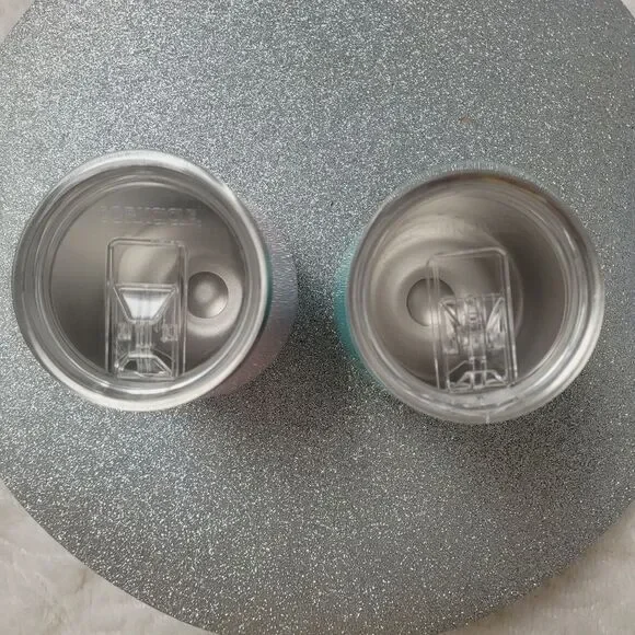 Corkcicle Classic Stemless Wine Tumbler Lid Set of 2 Turquoise Rose Quartz 12 Oz - Picture 5 of 11